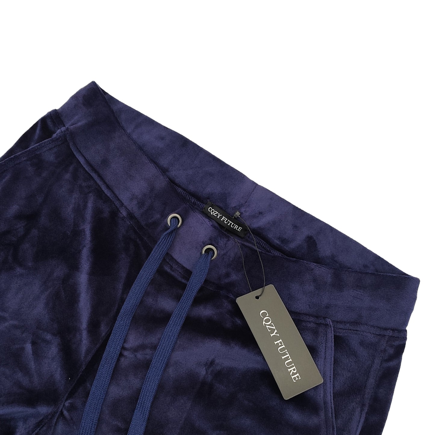 CQZY FUTURE Women's Velour Pants Straight Leg High Waist Soft Velvet Sweatpants for Women Velour Lounge Pajama Pants with Pockets