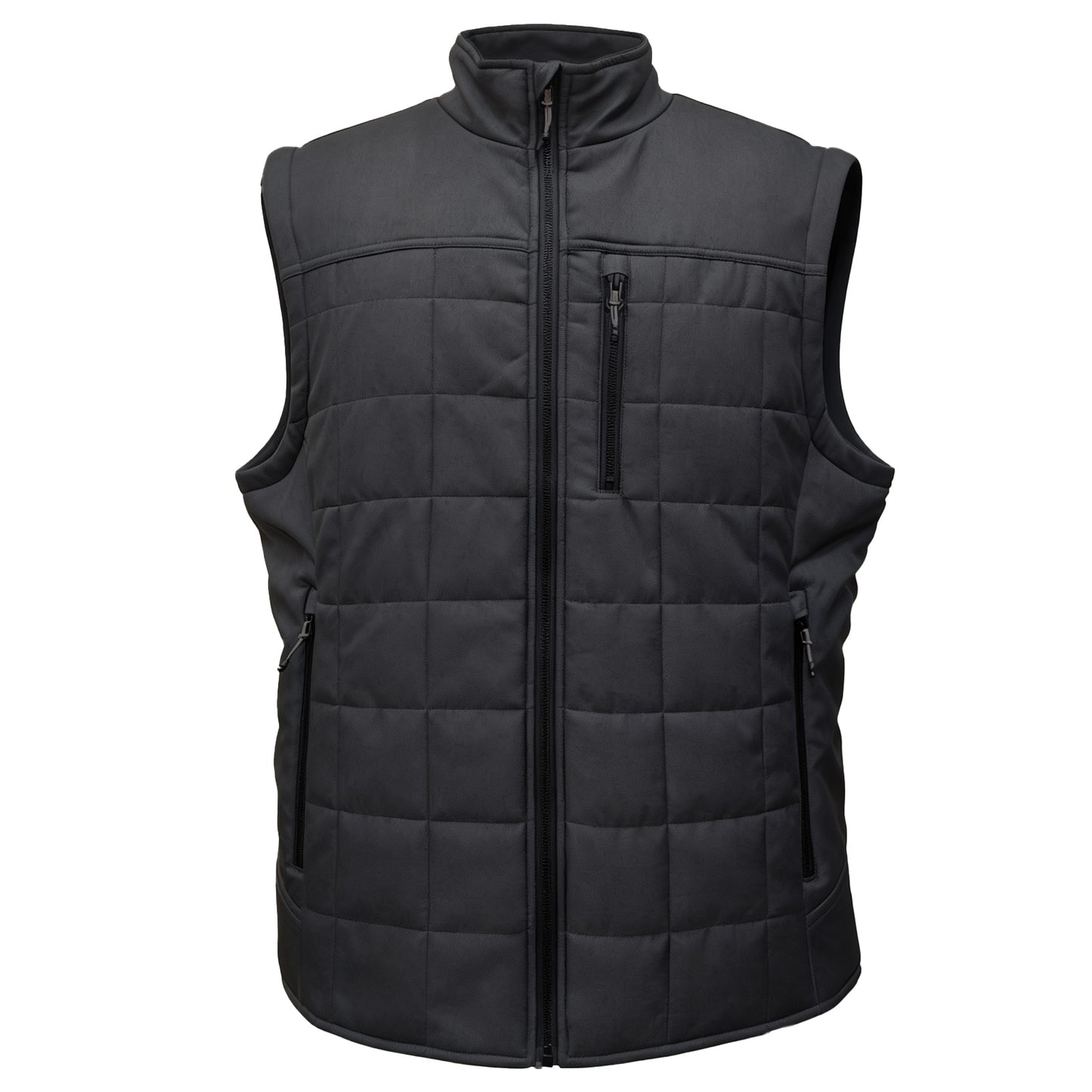 Fluidefashion Men’ s Lightweight Puffer Vest, Fleece Lined Outwear Softshell Windproof Sleeveless Warm Jacket Vest Ideal for Golf Hiking Outdoor Activities