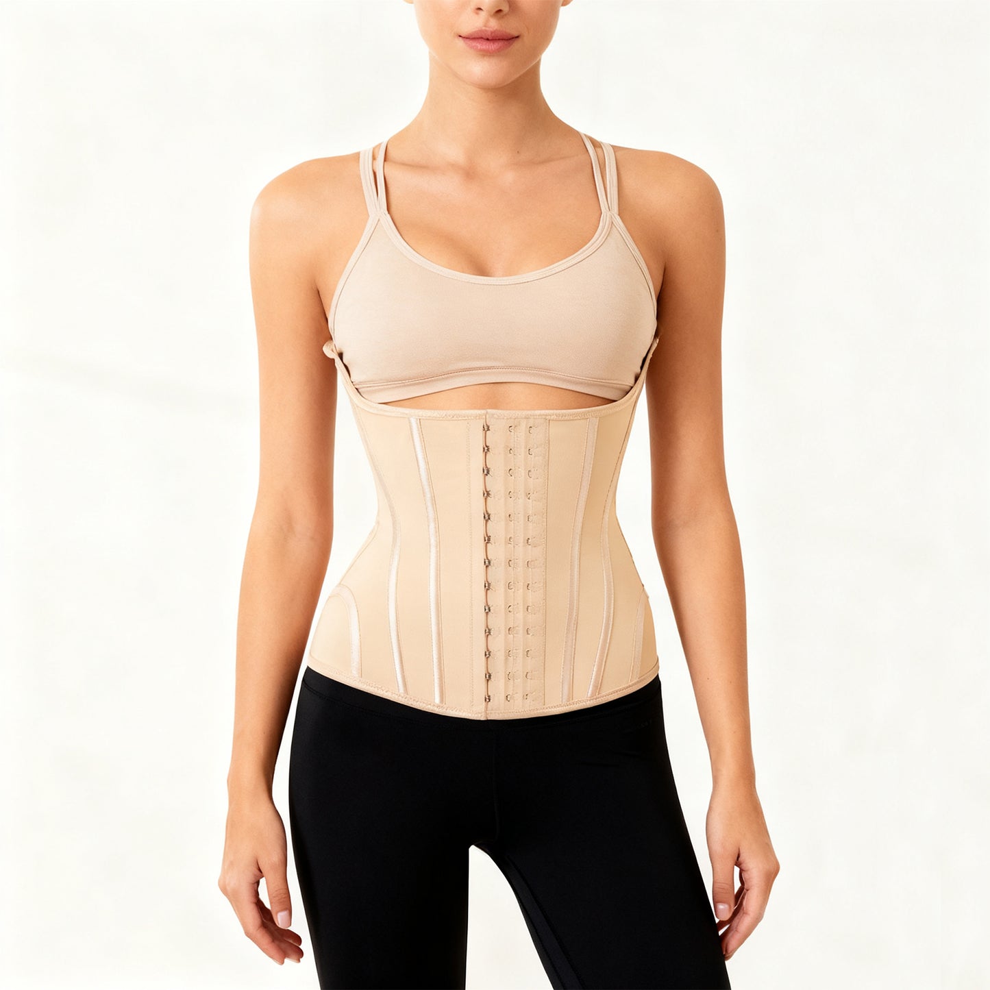 Fluidefashion Waist Trainer Corset for Women Tummy Control Corset Breathable Steel Body Shaper with Hooks